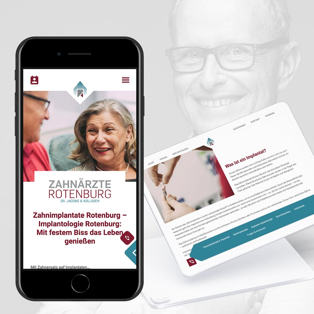 Markenrelaunch - Website und Logo - der Zahnarztpraxis Dr. Jacobs & Kollegen in Rotenburg an der Wümme